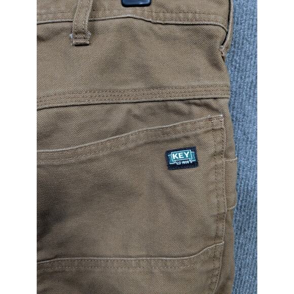 Key Pants Mens 34x30 (35x29) Duck Canvas Workwear Carpenter Double Knee Work - Picture 9 of 12
